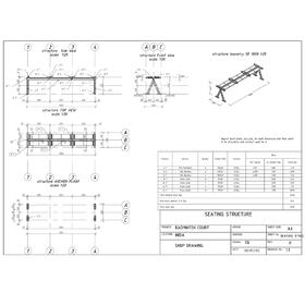 Badminton court steel shop drawings