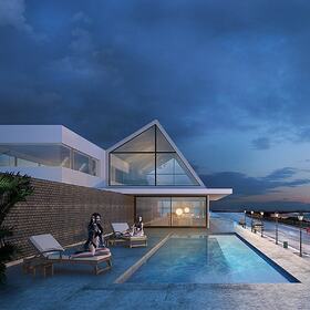 House with swimming pool design
