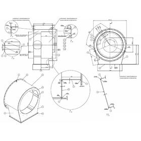 Industrial fan assembly drawing