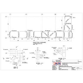 Structural steel fabrication drawing