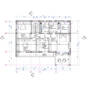 Villa architectural CAD plan