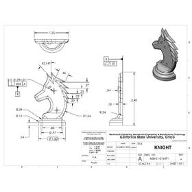 Chess piece drawing