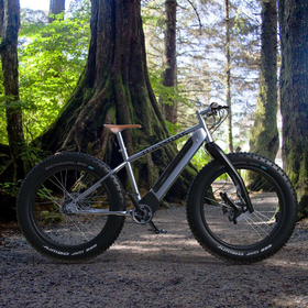 Titanium-framed e-bike concept design