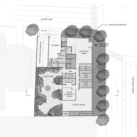 Apartment building site plan