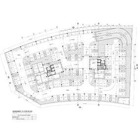 Commercial and office building basement parking