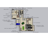 Basement 3d design with dimensions