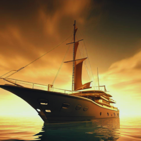 3D yacht rendering